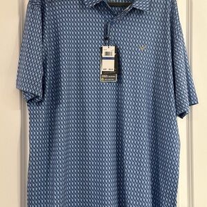 Callaway Men’s Light Blue Patterned Polo